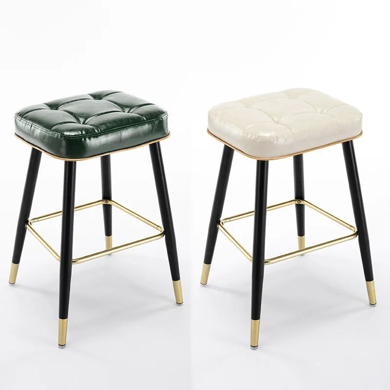 Nordic light luxury bar stool, minimalist modern home dining island chair, milk tea shop cashier high stool, bar chair