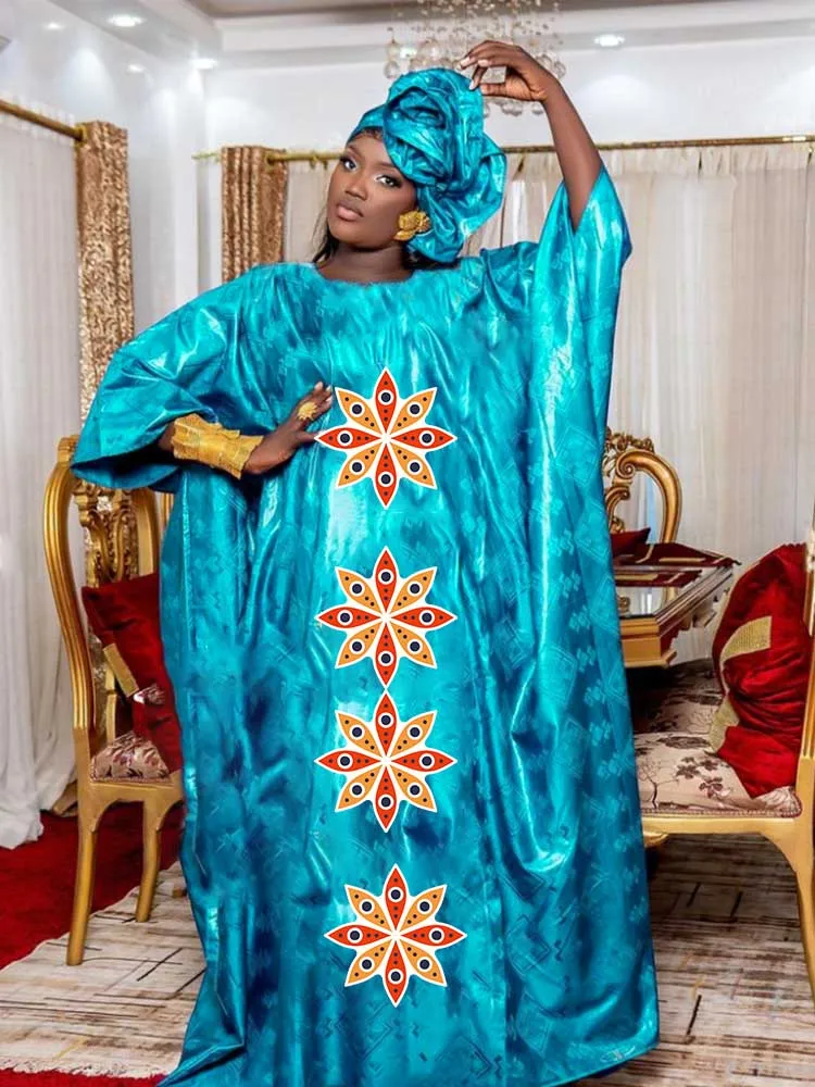 Robe longue traditionnelle pour femme, vêtements de fête de mariage élégants, qualité supérieure, Bazin Riche Dashiki