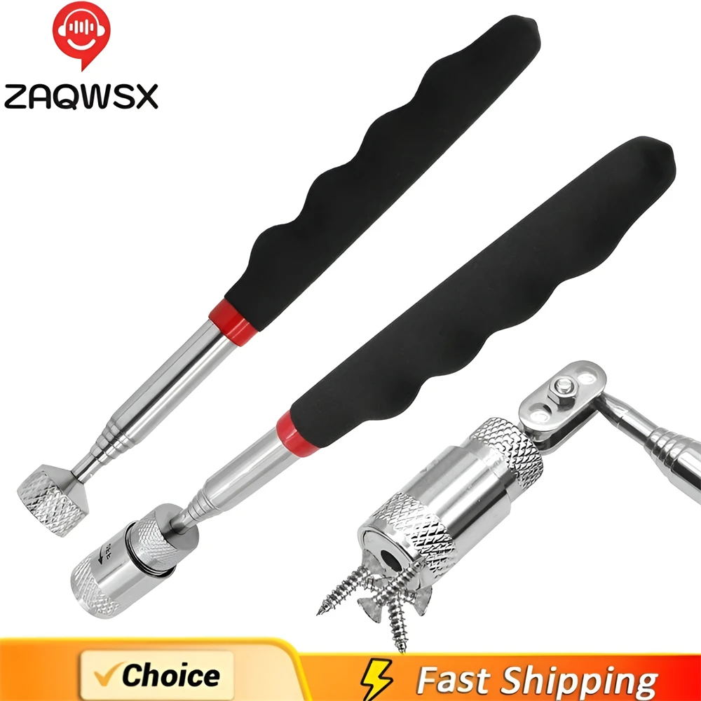 Telescopic Adjustable Magnetic Pick-Up Tools Magnetic Telescopic Magnet Grip Long Pen Telescopic Magnet Stick with LED Light