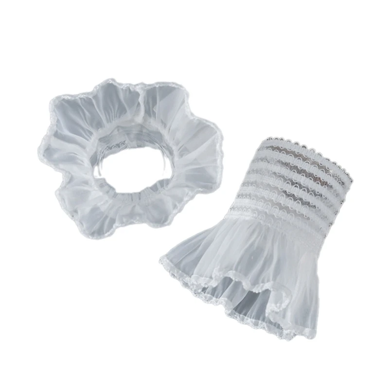 Wrist Cuffs Flared Ruffled Cuffs for For Hoodie Sweater False Sleeve Ornaments Detachable Sleeves Cuffs Tulle