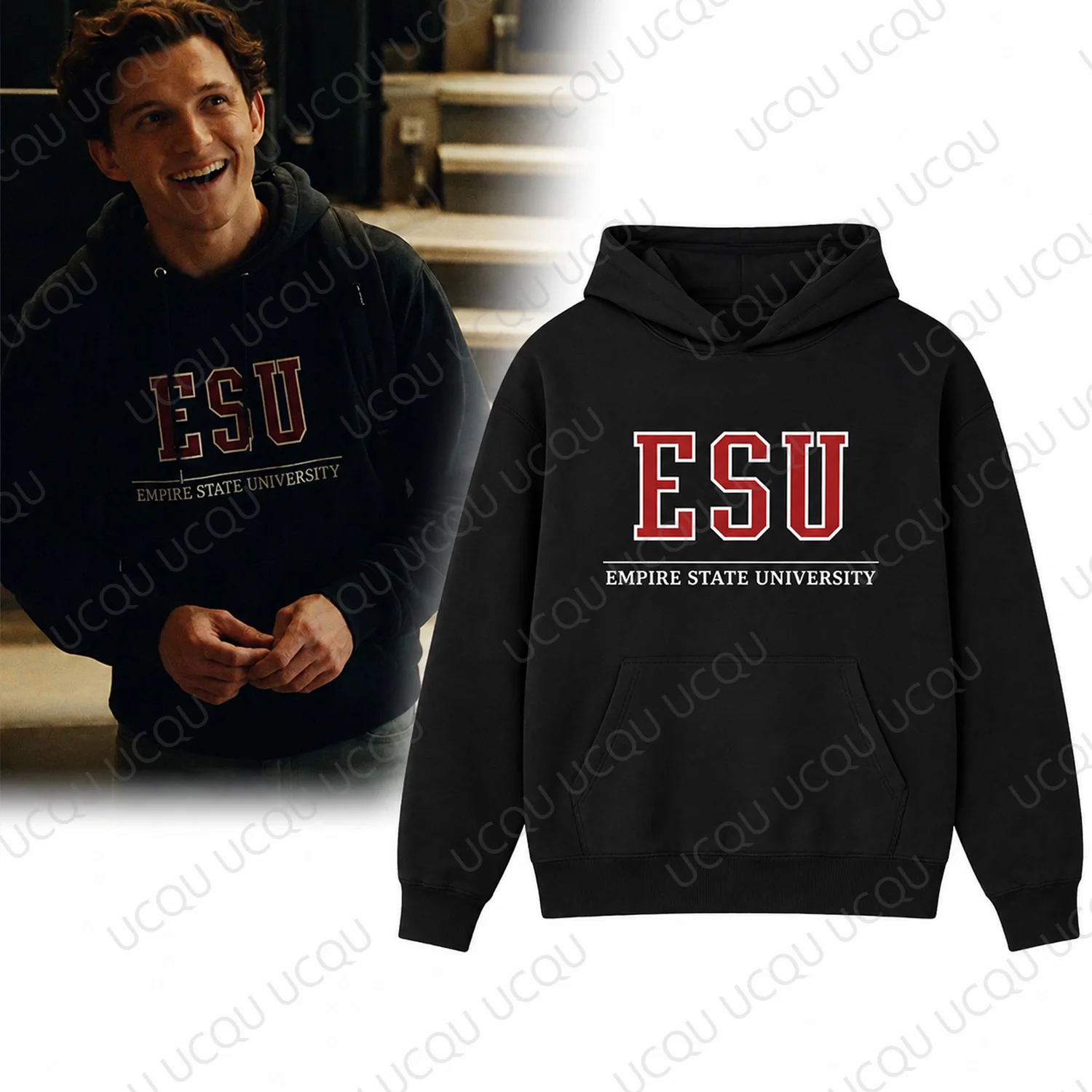 Sweat-shirt à capuche Spider Brand New Day ESU Empire State University Tom Holland 2026 Movie Fan Pullover Unisex Streetwear