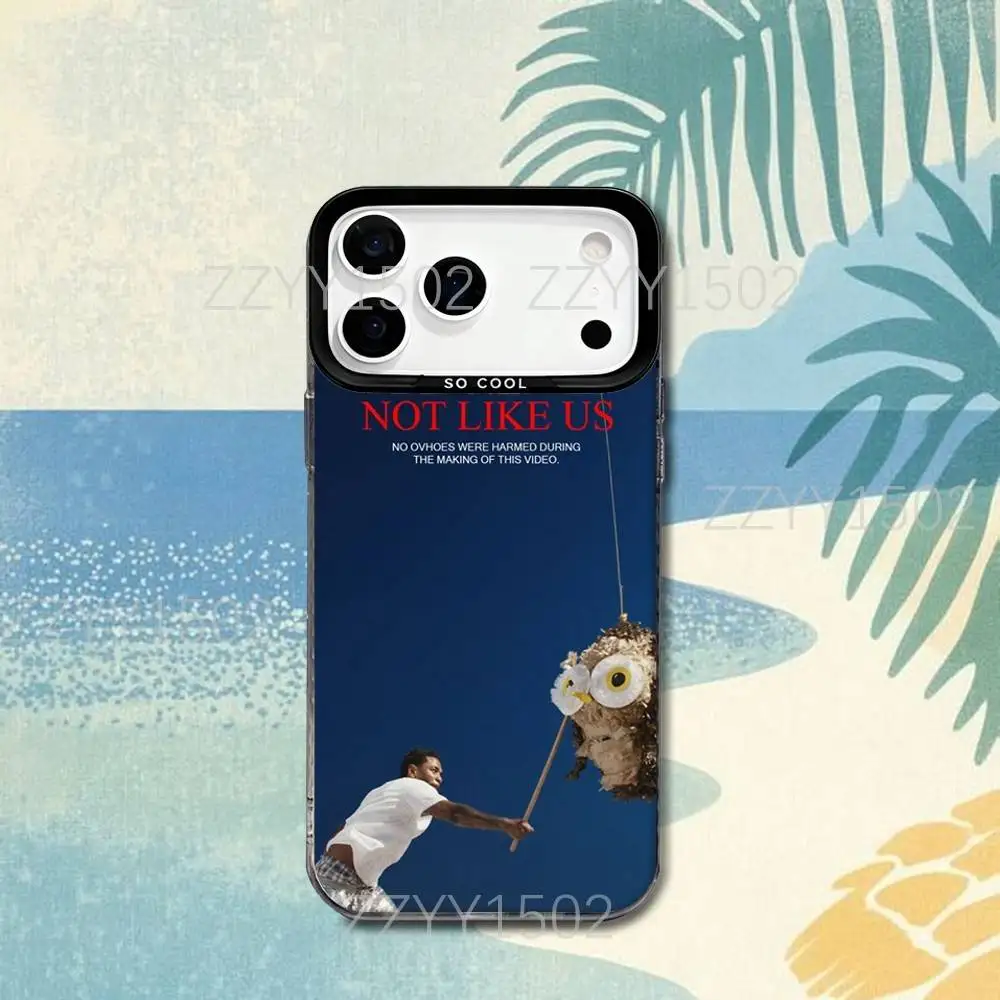 حافظة هاتف K-Kendrick Lamar Not Like Us لهاتف iPhone 17,16,15,14,13,12,X,8,Pro,Max,Plus,SE4,Air, Mini HD Black IMD Matte