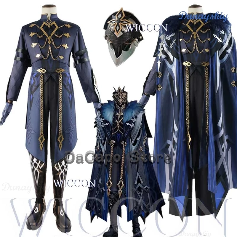 Fatui The Captain Cosplay Costume Il Capitano Wig Outfit Genshin Impact Boots Anime Mask Style Halloween Party Roleplay Suit - Image 5