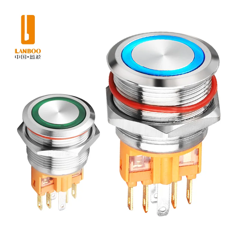 LANBOO 22B Series Push Button Switch for Kitchen Hood With Plat Without LED 7A