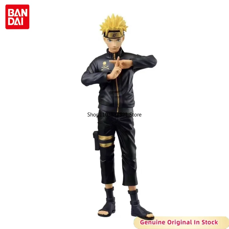BANDAI Original Mastermind JAPAN NARUTO Uzumaki Naruto Grandista BLACK Ver. Character Action Figure Model Desktop Ornaments