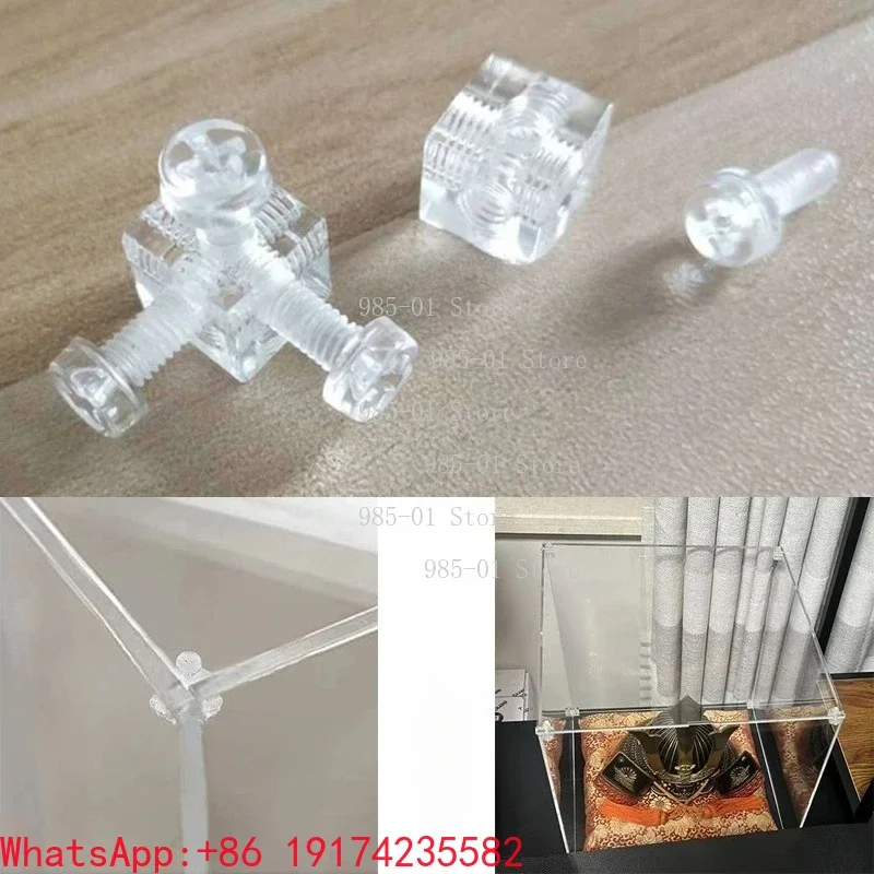 1200pcs 10×10×10mm square acrylic cube corner brackets, chassis parts with screws for electric stoves