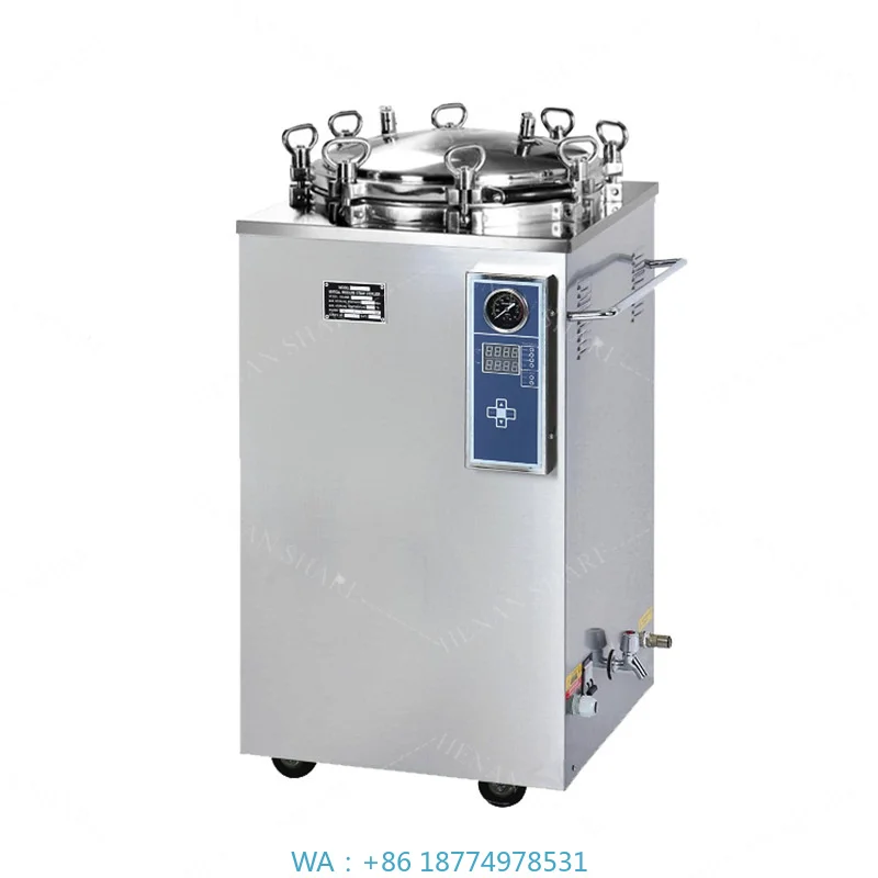 Autoclave verticale per sterilizzatore a vapore industriale per alimenti da 100 litri Macchina per sterilizzazione verticale per autoclave