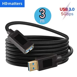 Active USB 3.0 Extension cable 3M USB 3.0 Extender Repeater cord USB 3.0 Male to Female Extension cable with amplifier for PC