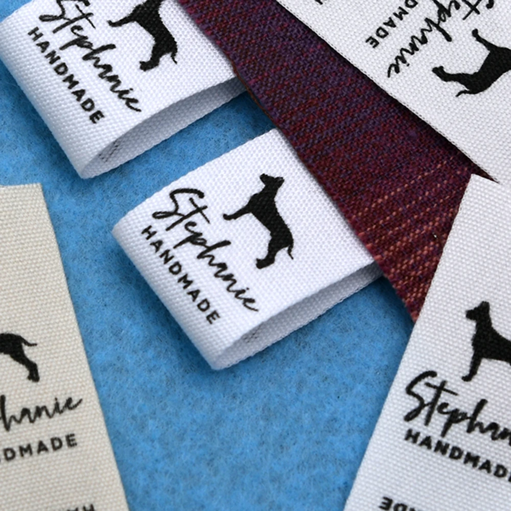 

20X70mm Plain Cloth，Custom Sewing label, fold, Custom Clothing Labels-Fabric Name Tags,Logo or Text,Cotton Ribbon,Custom Design