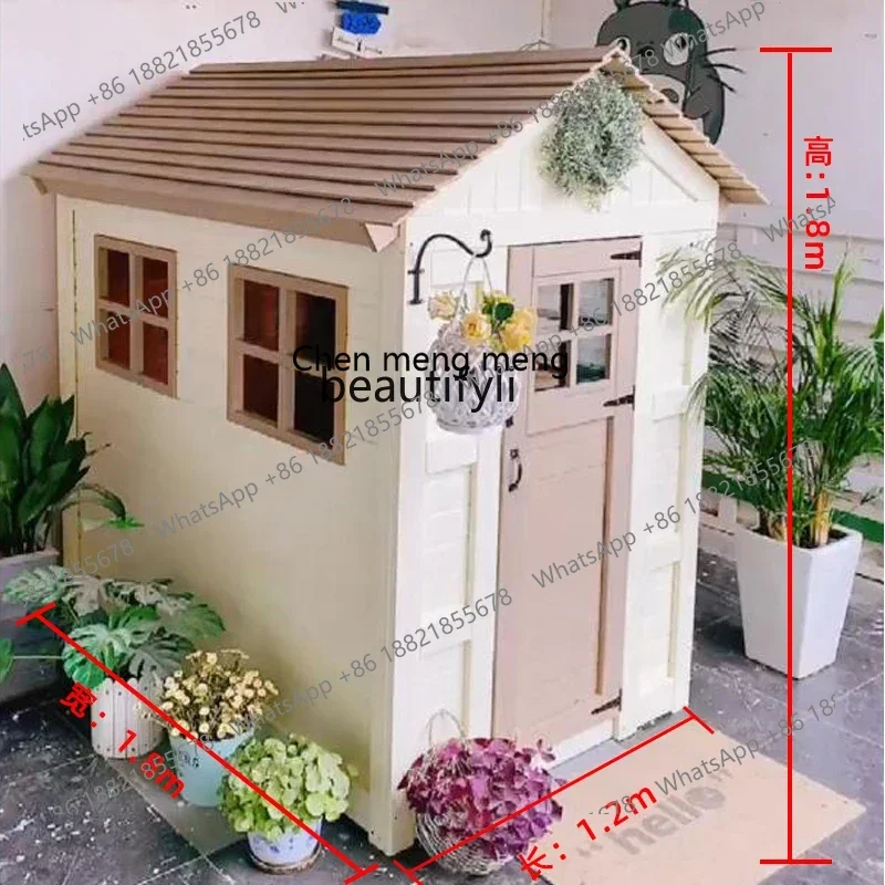 D178  Outdoor assembly garden, homestay chalet children's game balcony, toy wooden villa