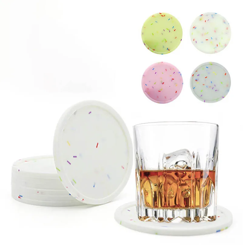 Luminous Coaster Silicone Cup Mat Drink Coaster Onderzetters Non-Slip Dessous De Verre Drink Coffee Cup Mat Holder Coasters