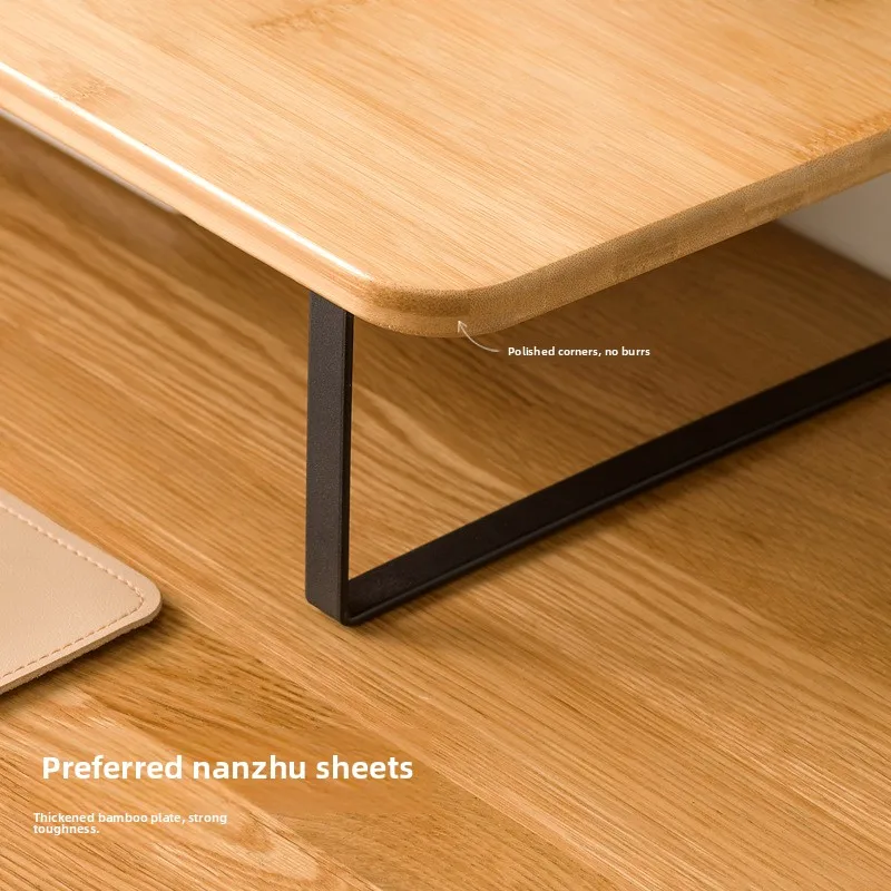 رف زيادة الكمبيوتر المكتبي، رف تخزين مكتبي لسطح المكتب، حامل قاعدة مرتفع، رف رفع