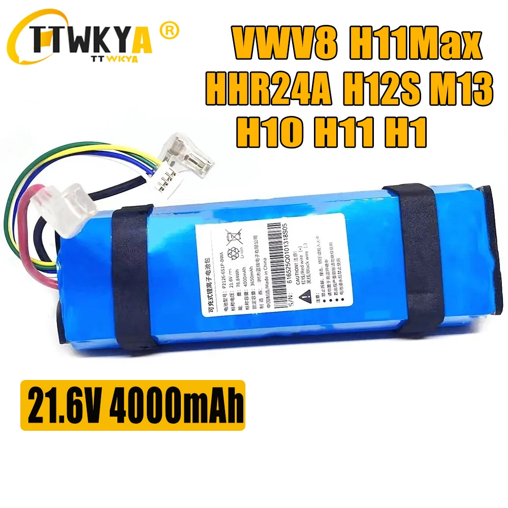 

21.6V 100% Original 4000mAh for Dream H10 H11 H12 H11MAX M13 H12S VWV8 HHR24A Floor Scrubber Rechargeable Battery