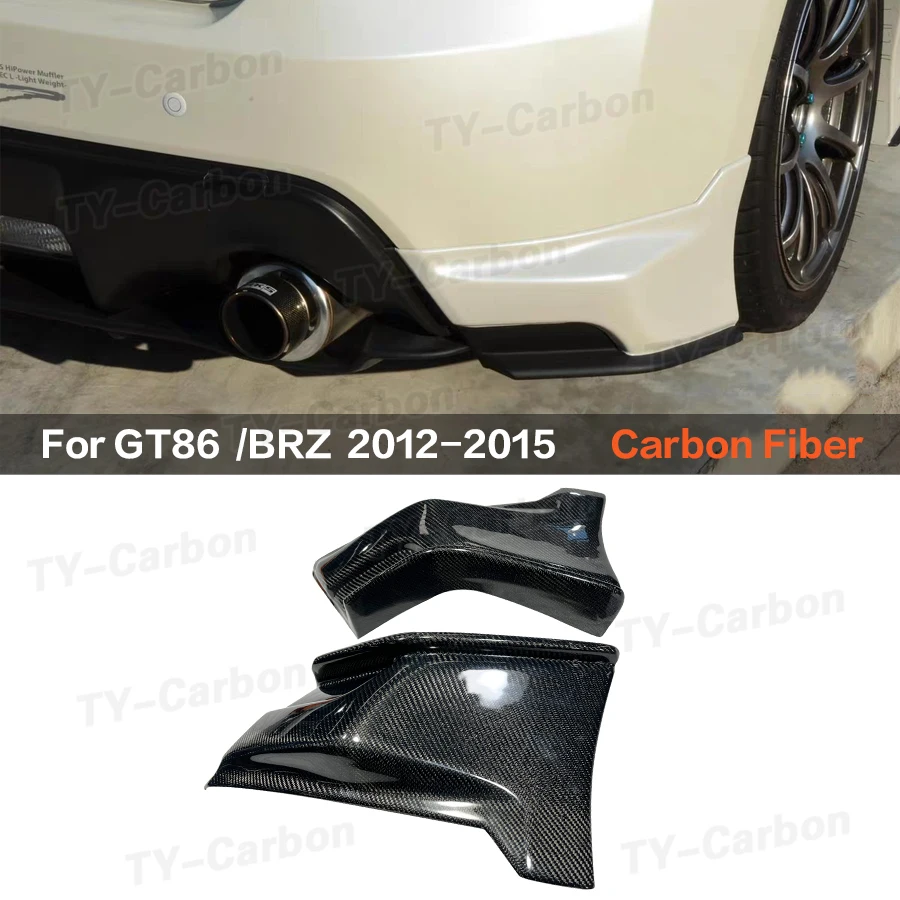 Für 2012-2015 Carbon-Faser Toyota GT86 BRZ Heckstoßstangen-Splitter Diffusor Eckenschutz Abdeckung Dekorative Außenverkleidung Auto-Karosserie-Kit