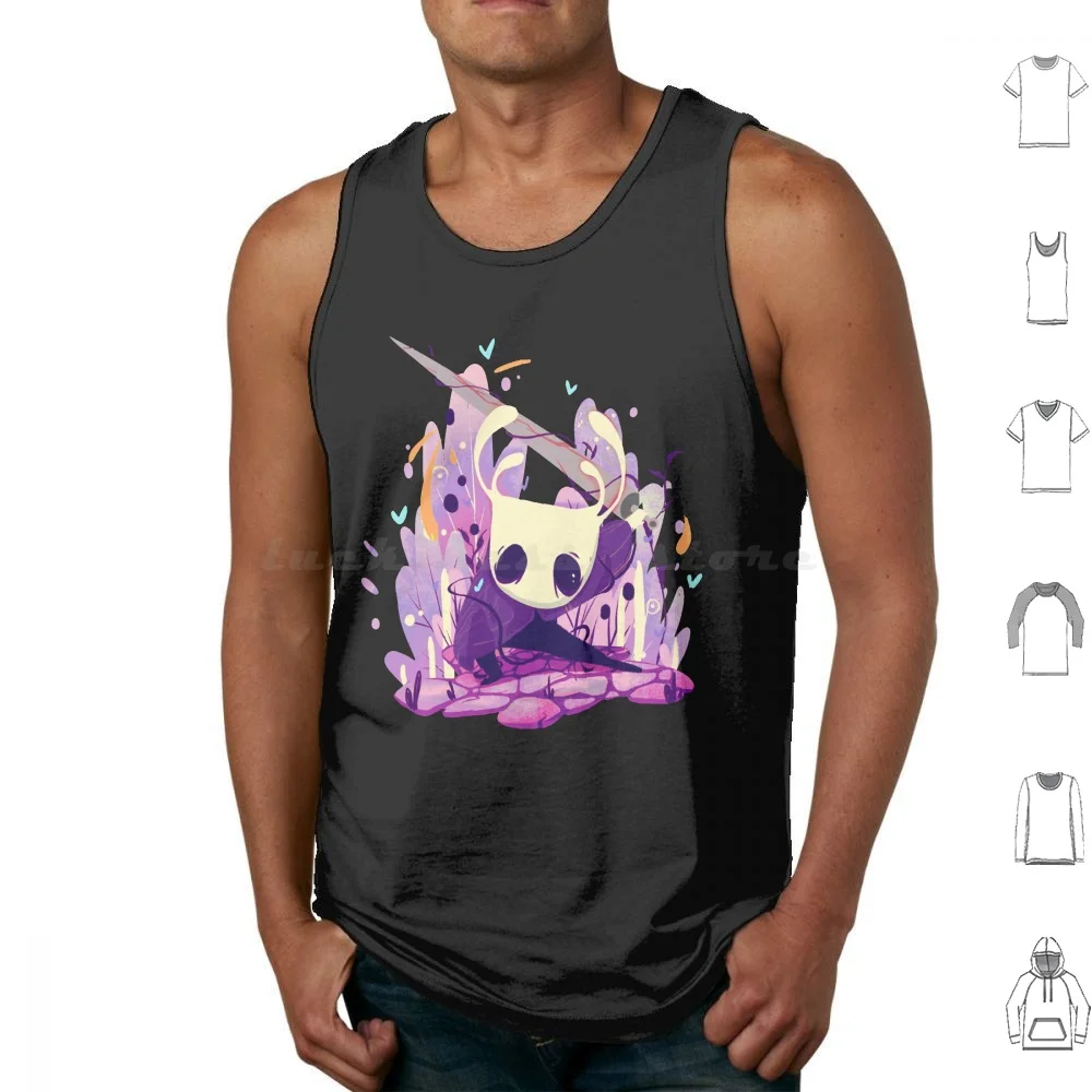 The Knight Color Art Hollow Knight Adventure Game Tank Tops Print Cotton Hollow Knight Single Player Action Adventure