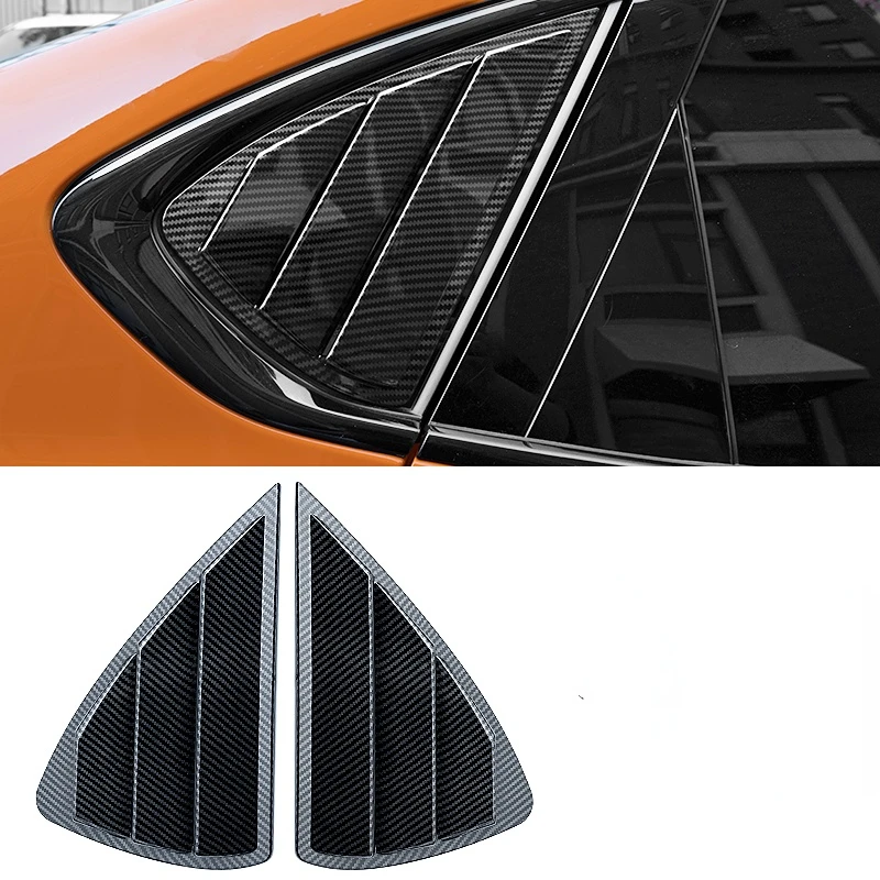 

Car Rear triangular glass window trim frame For MG 6 PRO 17-21 Shutters carbon fiber texture