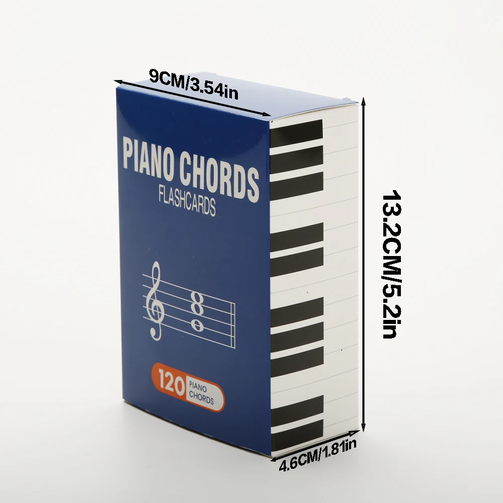 120장 음악 플래시 카드 컬러드 코퍼 플레이트 페이퍼 피아노 컬러 코딩 플래시 카드, 초보자용 피아노 코드 플래시카드