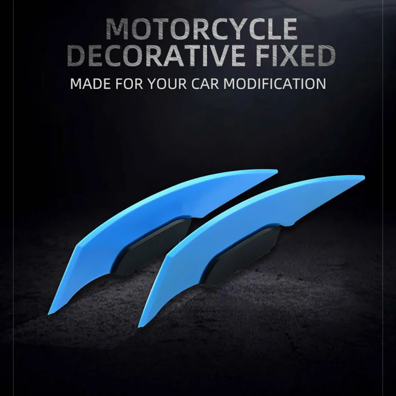 1Pair Universal Motorcycle Winglet Aerodynamic Spoiler Dynamic Wing Adhesive Claw-Shaped Fixed Wind Wing Motorbike Decoration