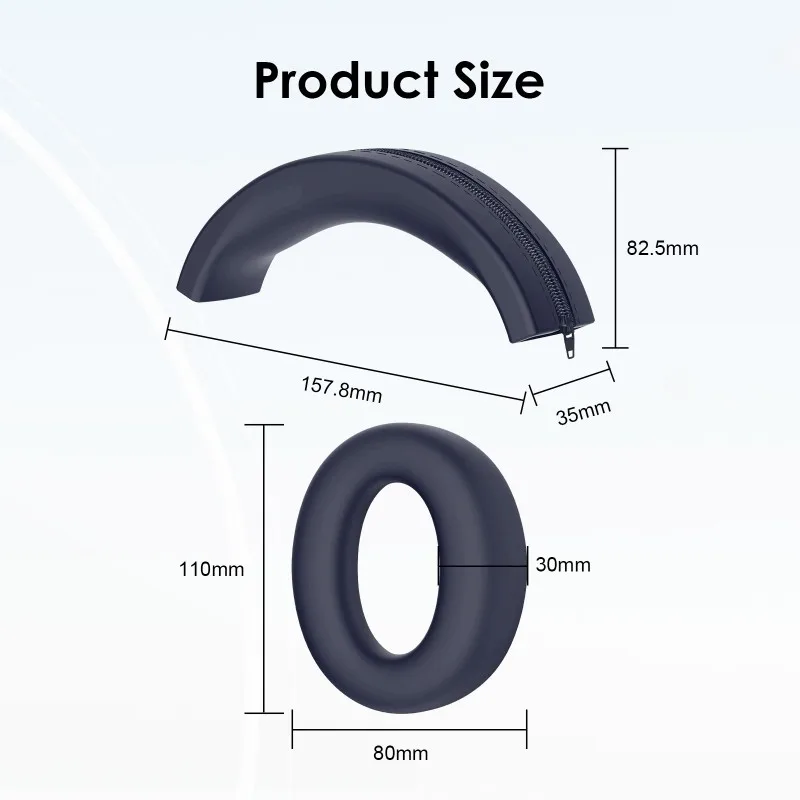 Coussinets d'oreille de remplacement A33T pour Anker Soundcore Life Q20i, étui de protection pour oreillettes, isolation du bruit, coque confortable pour oreillettes