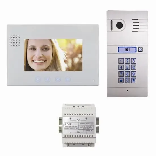 Nameholder and Keypad 7 Inch Hand Free Villa Video Door Intercom