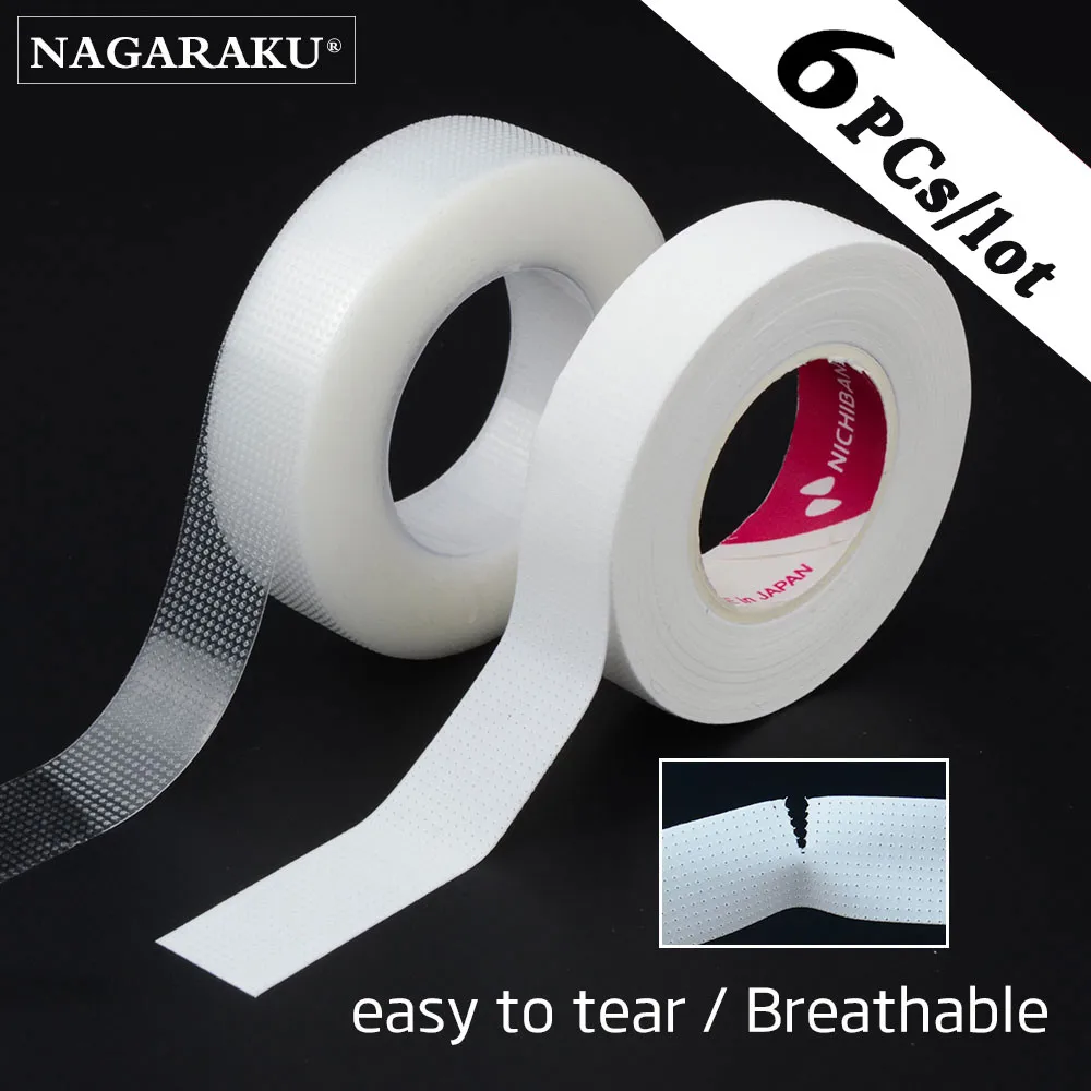 NAGARAKU Eyelash Extension Tape Makeup 6 PCs Breathable Anti-allergy Easy to Tear Micropore Tape Professional Lashes Tape