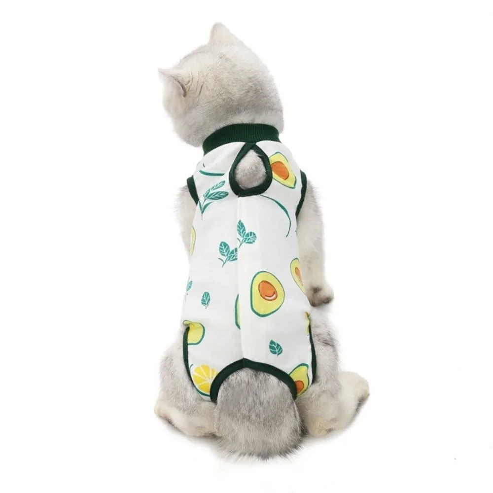 Fruit Printed Cat Recovery Clothing High Elasticity Breatha…