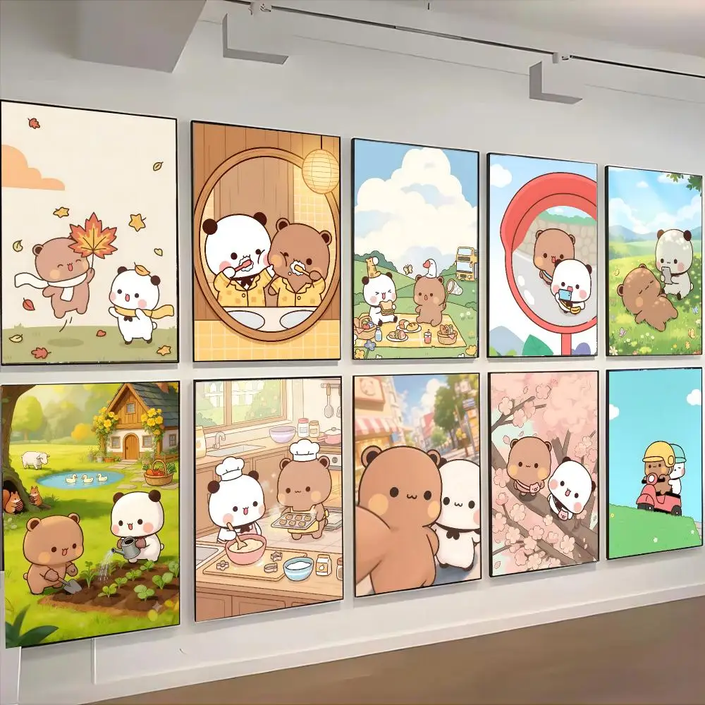 Dudu Bubu Cute Poster Living Room Bedroom Party Bar Decor Moisture-proof Art Wall Painting