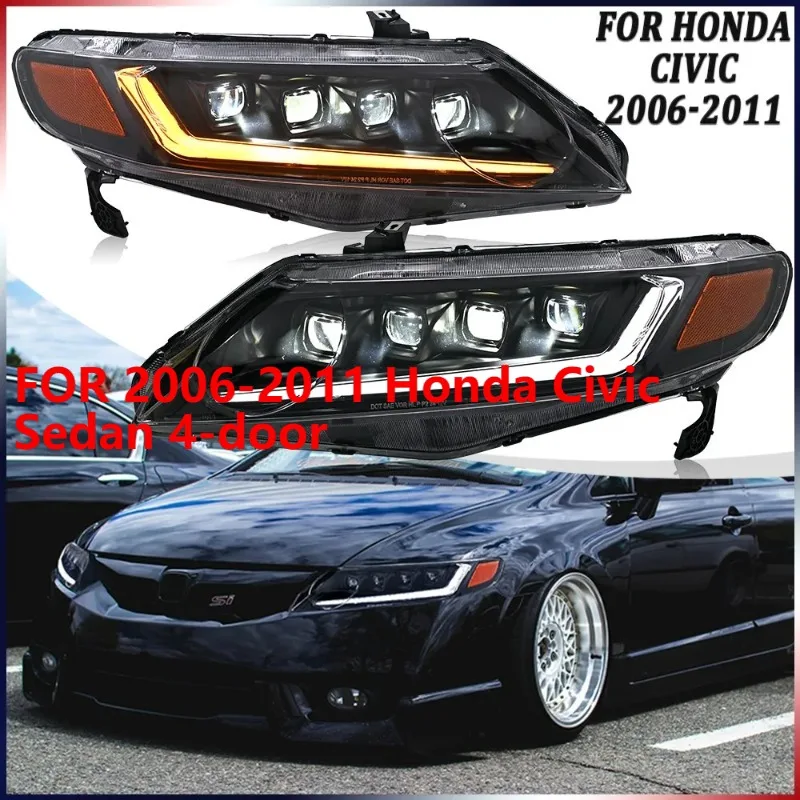 

Для Honda Civic Sedan 2006-2011 годов 4-дверный, 1 комплект светодиодных фар DRL в сборе