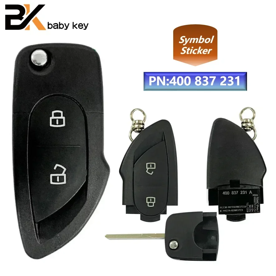 BB Key Shell for Lamborghini Gallardo PN:400837231 2 Buttons with Logo Flip Folding Remote Car Key