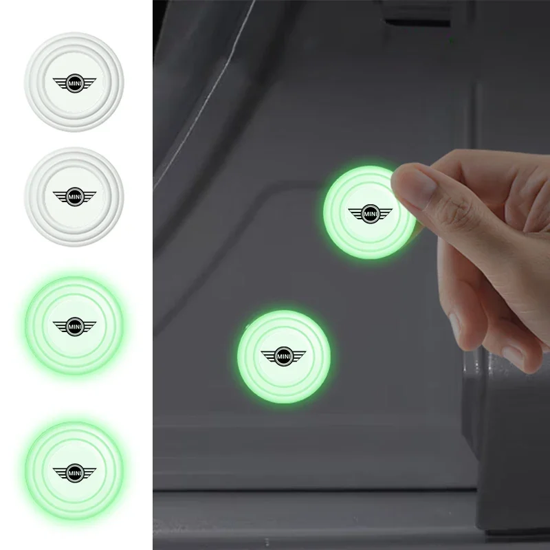 

1/2/4pcs Luminous Car Door Shockproof Pads Anti-collision Pad For MINI One Cooper JCW Countryman Clubman Cabrio Paceman Coupe