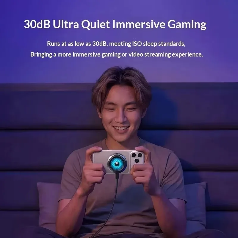 New Redmagic 8Air Magnetic Phone Cooler 65g Light 30dB Low Noise -20°C Cooling For Gaming Magnetic CellPhone Cooler for Gaming