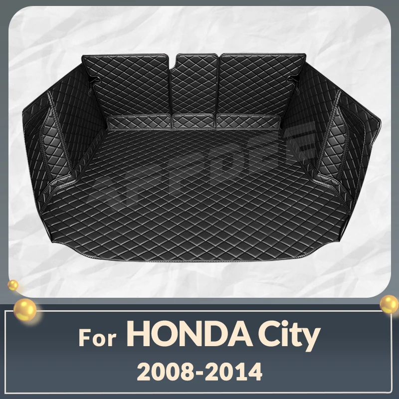 

Автомобильный коврик для багажника с полным покрытием для HONDA City 2008-2014 13 12 11 10 09, автомобильный коврик для багажника, защитные аксессуары для салона автомобиля