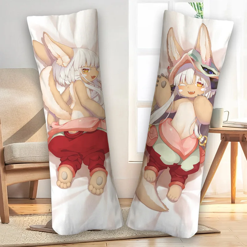

Japanese Manga Made in Abyss Nanachi Body Pillowcase Double-Sided Rabbit Girl Throw Pillow Cover Home Decorative for Children