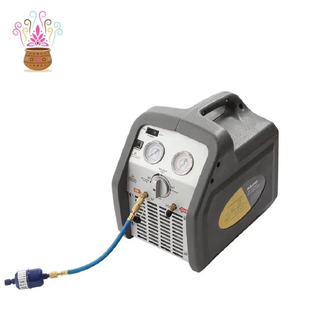 HVAC Refrigerant Recycle Equipment, Refrigerant Recovery Machine, Multi-metal Grey 110V 3/4HP 558psi US Plug Refrigerant Recovery Machine, Refrigerant Recovery Machine Cold Storage Central Air Conditioning Repair Tool
