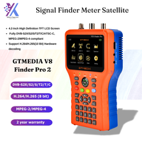 GTMEDIA V8 PRO 2 Signal Finder DVB-S2X/S2/S/T2/T/C AHD H.265 Meter Satellite 100% Original