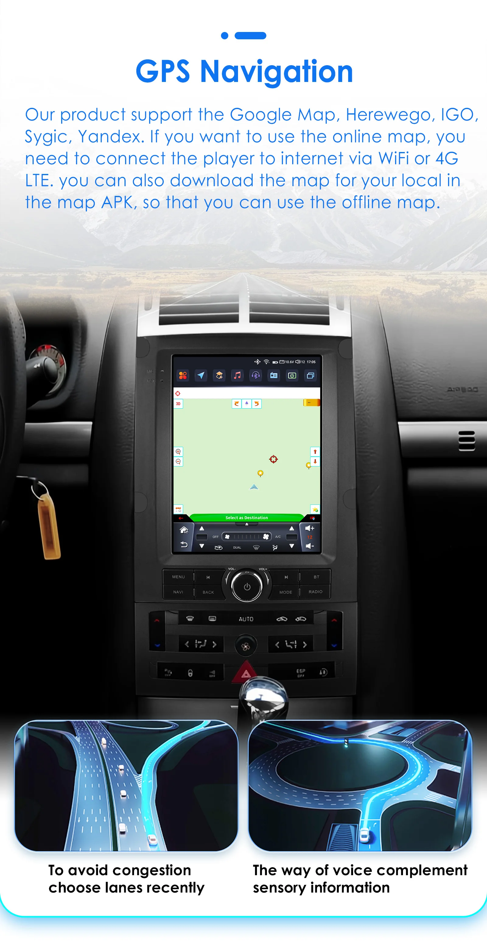 Hizpo Autoradio im Tesla-Stil für Peugeot 407 CC SW 407CC 2004 - 2011 Stereo Multimedia GPS Autoradio Intelligentes Carplay 9,7 Zoll – Detail 24