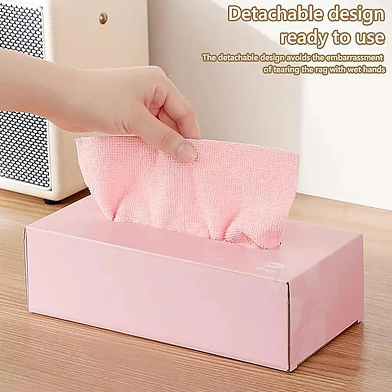 20PCS/Box Microfiber Towel Absorbent Kitchen Cleaning Dishcloth Non-stick Oil Dish Rags Napkins Tableware Home Cleaning Towels