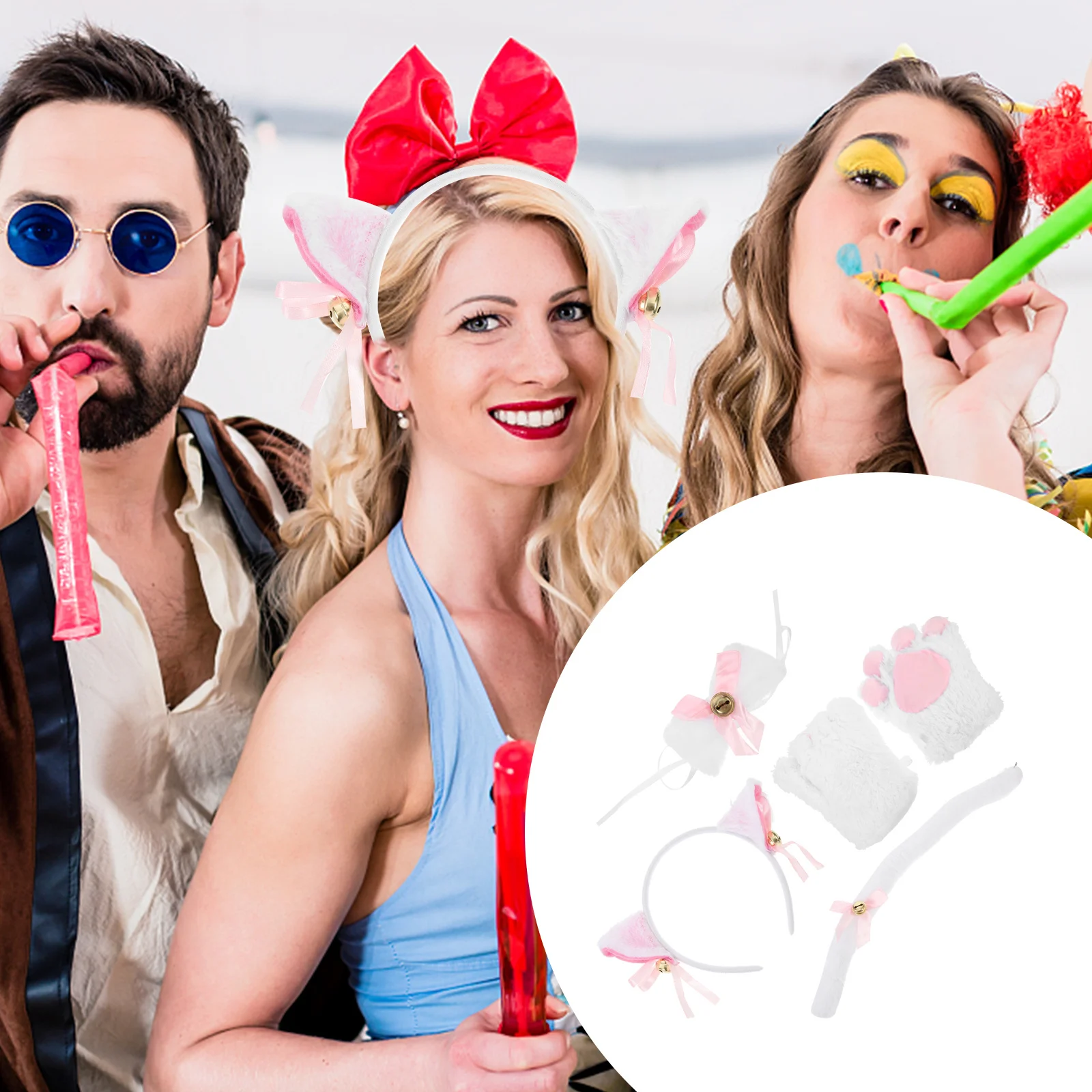 مجموعة واحدة من قفازات مخلب القطط، إكسسوارات أزياء القطط اللطيفة، خفيفة ومريحة وصديقة للبشرة لحفلات الهالوين وعيد الفصح