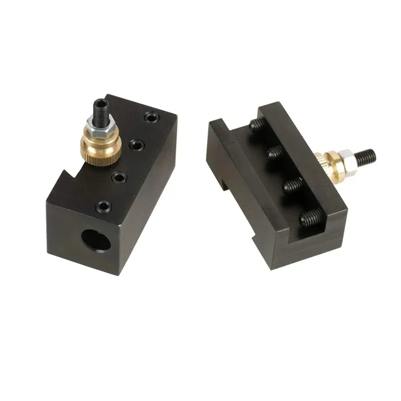 Facing  Quick Change Tool Mini Lathe Post Holder Kit Handle Angle Workpiece