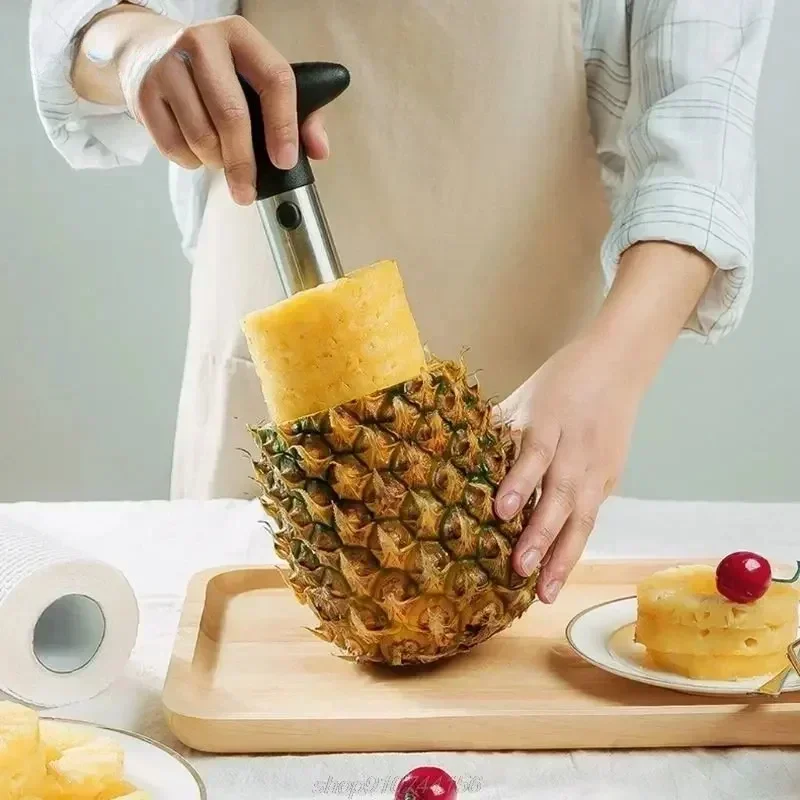 1PCS Stainless Steel Pineapple Peeler Cutter Fruit Knife Slicer A Spiral Pineapple Cutting Machine Fruit Tool for Vegetables