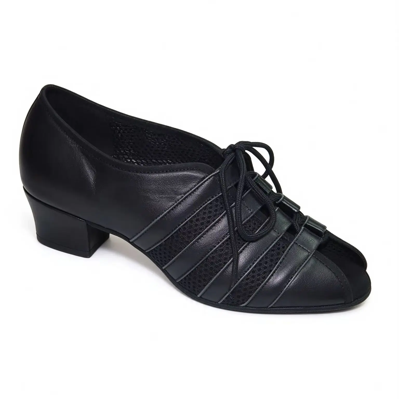 Evkoodance Women Black Practice Dance Shoes DIY Lady Soft Material Salsa Shoes High Quality 4Cm Heel Evkoo236 Dance Shoes Women
