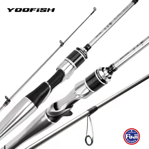 YOOFISH SILVER NEEDLE Ultralight Fast Rod Fuji Ring 1.68m 1.8m 1.98m 2.13m 2.28m Carbon 2 Section Spinning Casting Fishing Rod