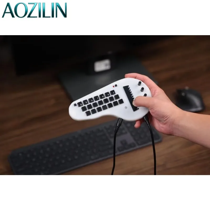 AOZILIN Mini Chord Synthesizer USB MIDI Open Source Module 21 Chord Selector Custom Buttons Music Controller