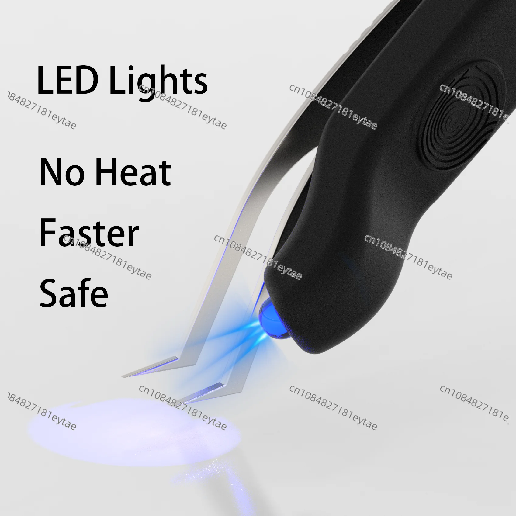 A Eyelash Tweezers with LED Light, UV Eyelash Extension Lamp Glue Light on Tweezers, Professional Eyelash Tool