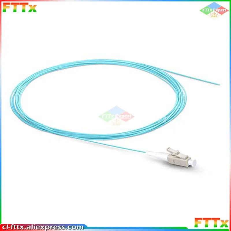 50 PCs/Lot LC/UPC MM OM3 50/125 0.9mm Cable 1.5 Meter Aqua LSZH Jacket Fiber Optic Pigtails For Splicing