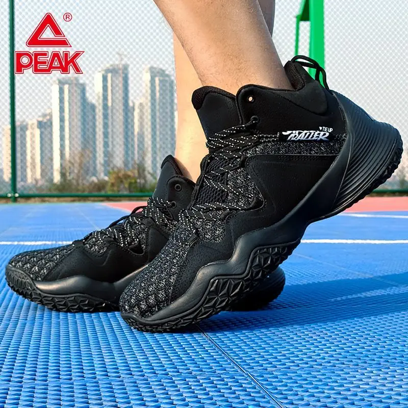 Peak Basketball Shoes Men\'s 2024 New Men\'s Shoes Mesh Breathable Practical Shock-absorbing Wear-resistant Sneakers Sports Shoes