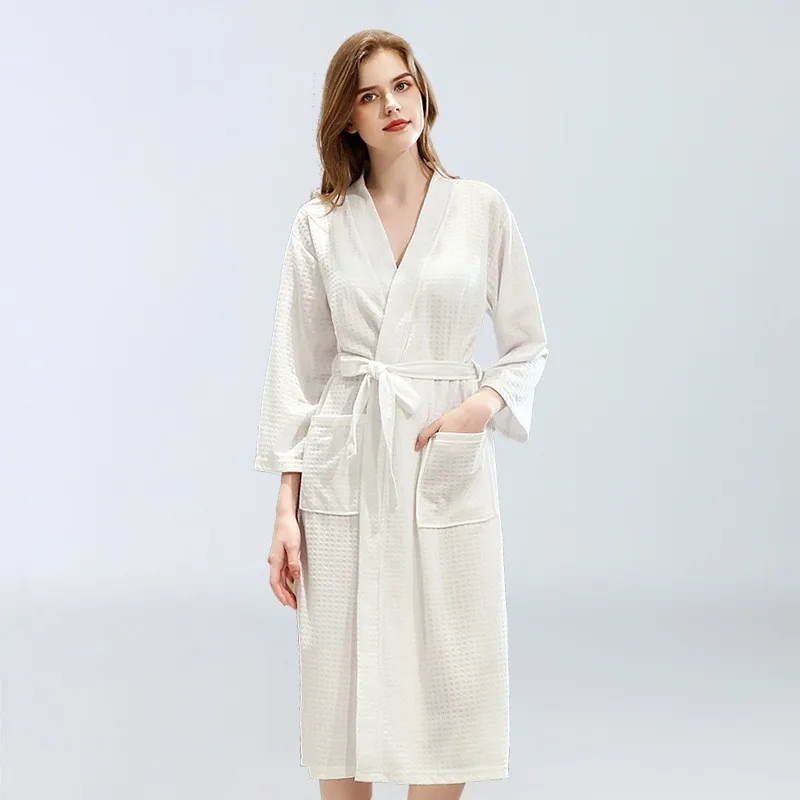 Men Ladies Pajamas Spring Autumn Comfortable Couple Bathrobe Sauna Clothes Thin Sweat Steamer Absorbent Quick-drying Yukata