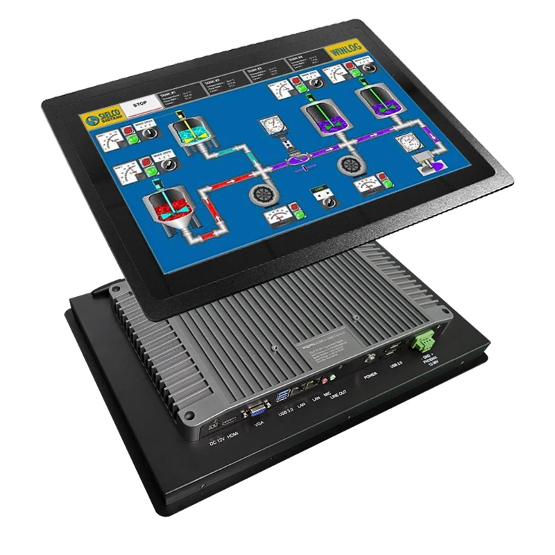 17Inch Capacitive Multi Points Touch Screen Industrial Panel Pc Embedded Android Industrial Lcd