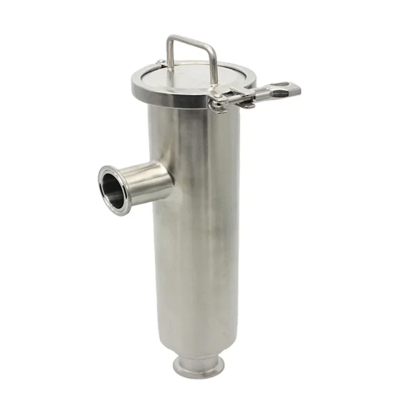 

Tank Equipment Stainless Steel SS304 Angular Triple Clamp Filter Food Grade Filter