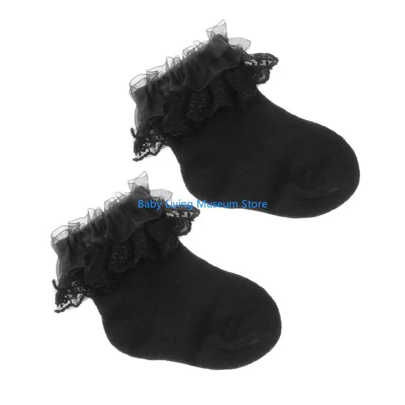p31c 0-1years حديثي الولادة جوارب القطن الدانتيل الدانتيل الأميرة تمشيط الجوارب القطن للفتيات الصيف الربيع الجوارب فاتنة #2